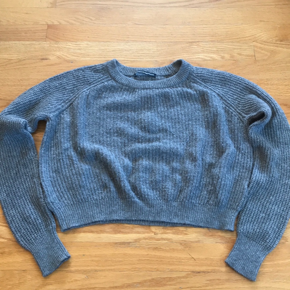 Cropped Gray Brandy Melville Sweater